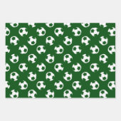 Coördinerende sportset Groen Grijs voetballen Inpakpapier Vel (Voorkant 2)