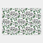 Coördinerende sportset Groen Grijs voetballen Inpakpapier Vel (Voorkant)