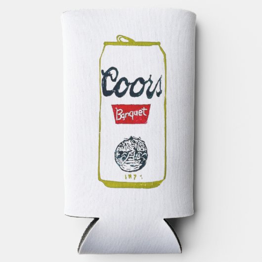 Coors Banket Block Print Design Koelbox Koozie (Voorkant)