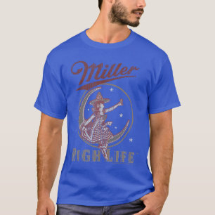 Coors Miller High Life Vintage Maan Logo T-shirt