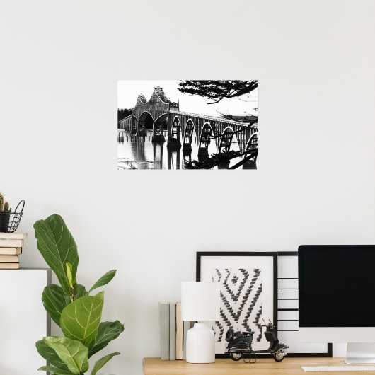 Coos Bay Bridge-fotoNorth Bend, OF Poster (Thuiskantoor)