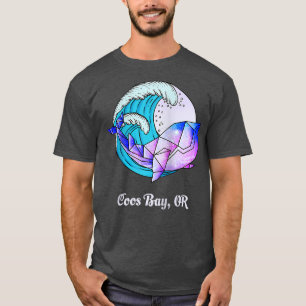 Coos Bay of Japanse schilder Geometric Orca Killer T-shirt