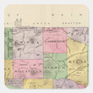 Coos County, NH Vierkante Sticker