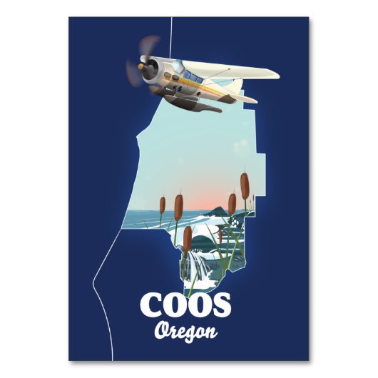 Coos Oregon Reisgids Kaart (Voorkant)