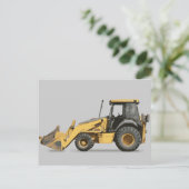 Coosterst Construction Excavator Digger Briefkaart (Staand voorkant)