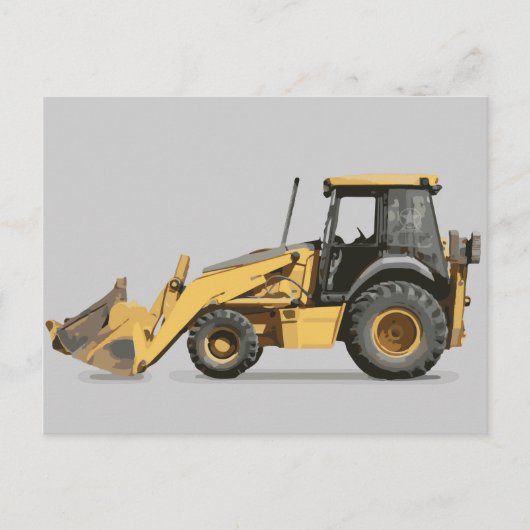 Coosterst Construction Excavator Digger Briefkaart (Voorkant)