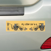 Coosterst Construction Excavator Digger Bumpersticker (Op auto)