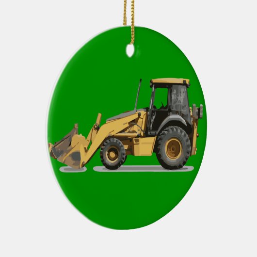 Coosterst Construction Excavator Digger Keramisch Ornament (Rechts)