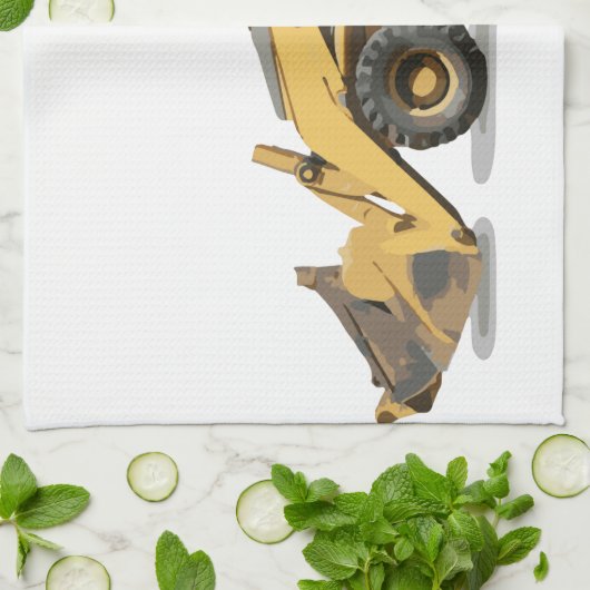 Coosterst Construction Excavator Digger Theedoek (Gevouwen)