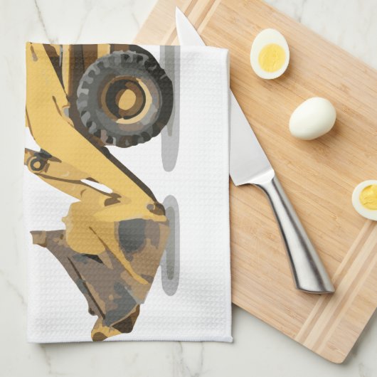 Coosterst Construction Excavator Digger Theedoek (Quarter Fold)