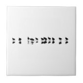 Coot Design - Zwart op wit Tegeltje (Voorkant)