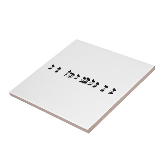 Coot Design - Zwart op wit Tegeltje (Zijkant)