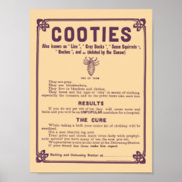 Cootie Warning Poster -  medisch afdrukken