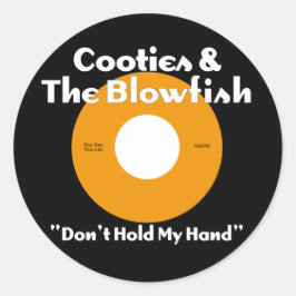 Cooties & het Blowfish Sinaasappel Ronde Sticker