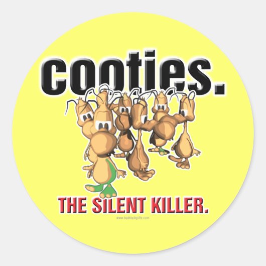 Cooties... Ronde Sticker (Voorkant)