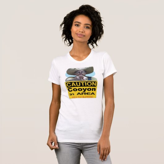 Cooyon met waarschuwing in gebied t-shirt (Voorkant volledig)