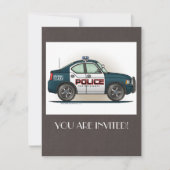 Cop-auto van politie-interceptor kaart (Voorkant)