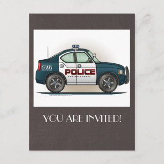 Cop-auto van politie-interceptor kaart