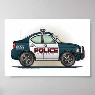 Cop-auto van politie-interceptor poster