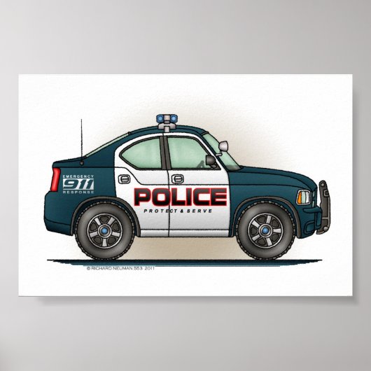 Cop-auto van politie-interceptor poster (Voorkant)