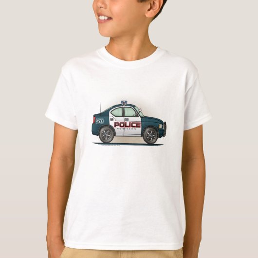 Cop-auto van politie-interceptor t-shirt (Voorkant)