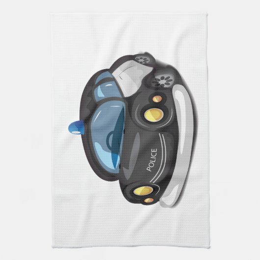  Cop Car Theedoek (Verticaal)