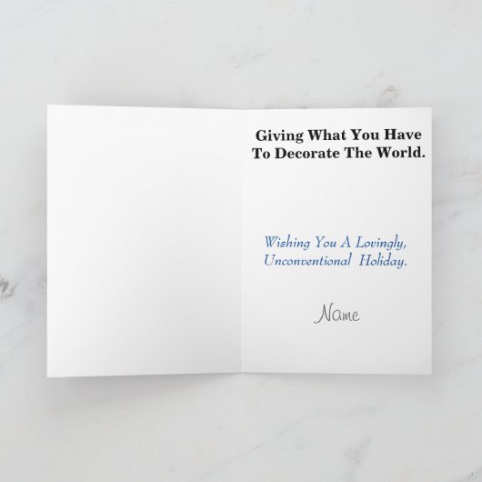 Cop Elf Decorating Tree met handboeien Kaart (Binnen)