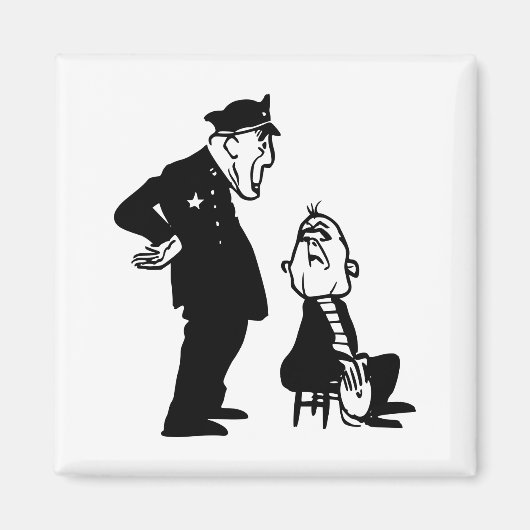 Cop en inbreker magneet (Voorkant)