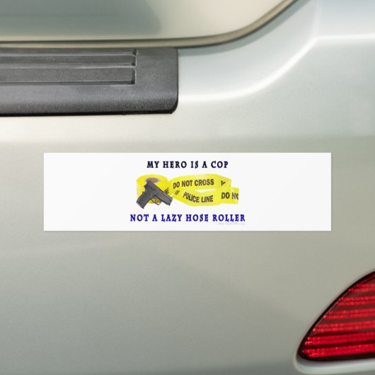 COP Hero Politie Bumpersticker (Op auto)