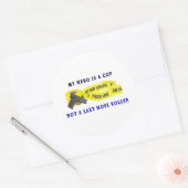 COP Hero Politie Ronde Sticker (Envelop)