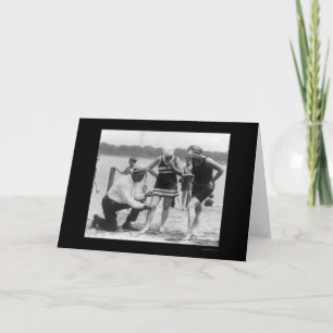 Cop Measuring Swimsuit Length 1922 Kaart