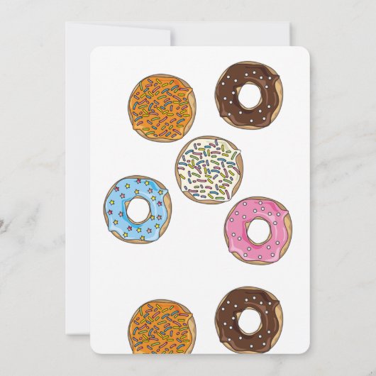 Cop Party met Donuts Kaart (Achterkant)