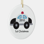 COP POLICE Baby's Eerste Kerstmis  Keramisch Ornament (Rechts)
