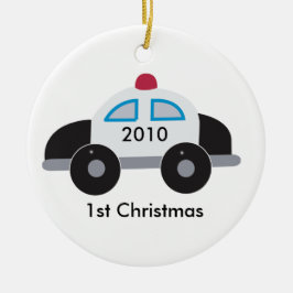 COP POLICE Baby's Eerste Kerstmis  Keramisch Ornament