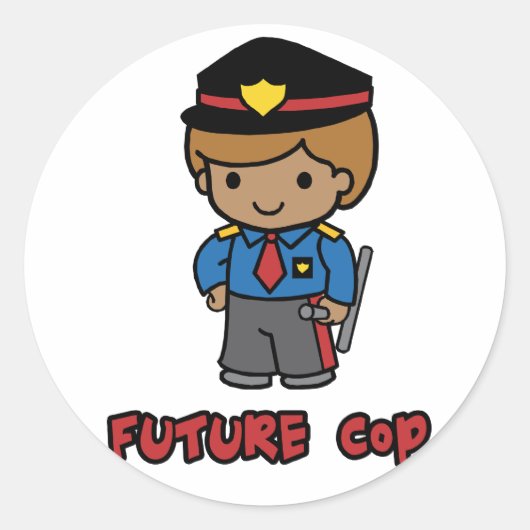 Cop Ronde Sticker (Voorkant)