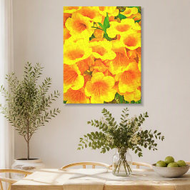 Copa de Oro Tropische Bloem Kunst Canvas Afdruk