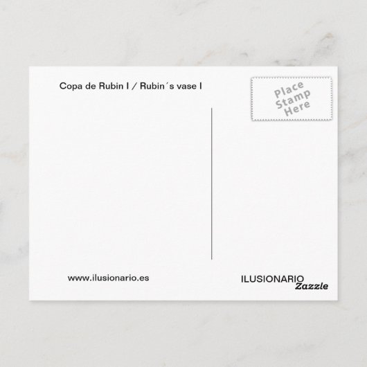 Copa DE Rubin I/Rubin´s vaas I Briefkaart (Achterkant)