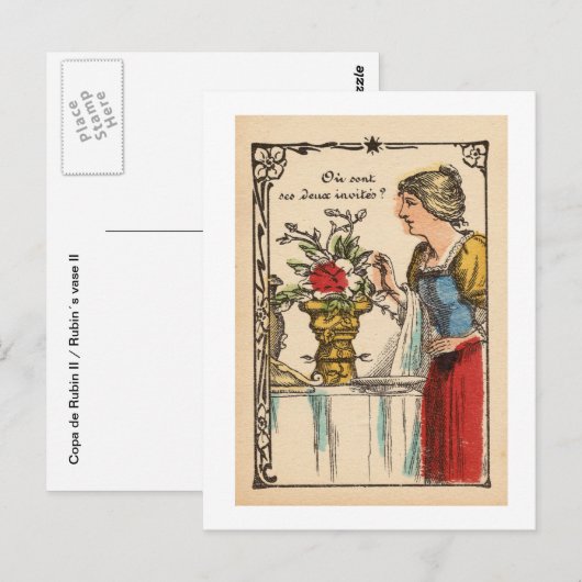 Copa de Rubin II / Rubin's vase II Briefkaart (Voorkant / Achterkant)