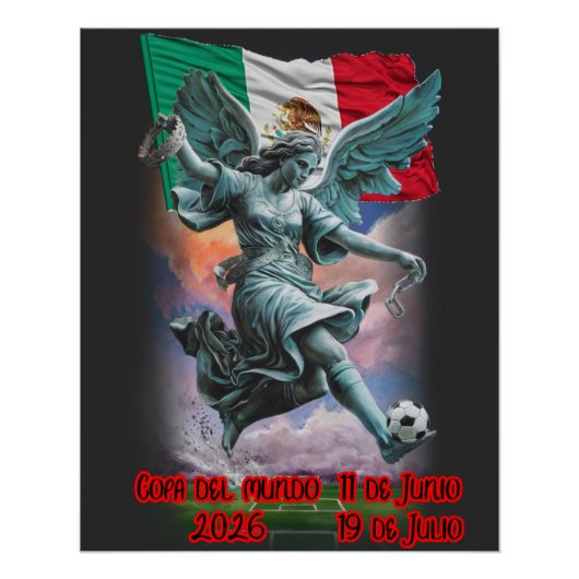 Copa del Mundo Mexico 2026 on a Black Perfect Poster (Voorkant)