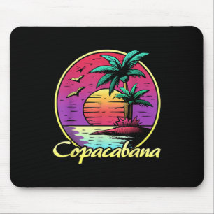 Copacabana. 80s Palm Sunset. Tropisch strand zomer Muismat
