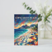 Copacabana Beach Brazil Briefkaart (Staand voorkant)