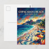 Copacabana Beach Brazil Briefkaart (Voorkant / Achterkant)