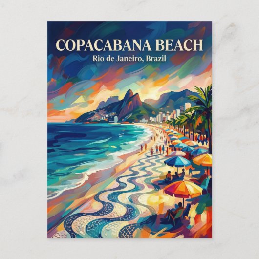 Copacabana Beach Brazil Briefkaart (Voorkant)