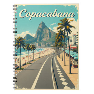 Copacabana Beach Retro Reizen Notitieboek