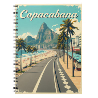 Copacabana Beach Retro Reizen Notitieboek