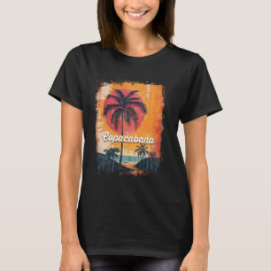 Copacabana Beach Rio de Janeiro Brazilië Retro Sur T-shirt