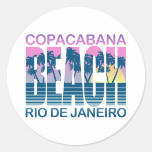 Copacabana Beach Ronde Sticker