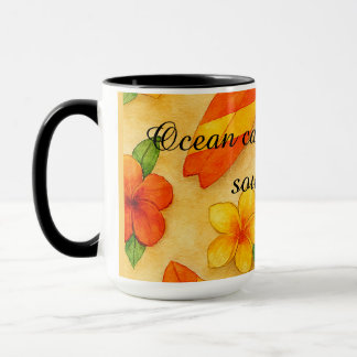 Copacabana Beach Watercolor Floral Tropical Mok