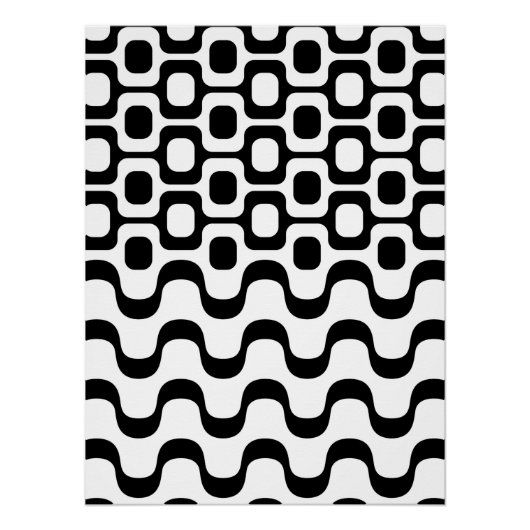 Copacabana / Ipanema - Black and White Perfect Poster (Voorkant)