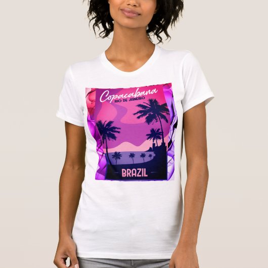 Copacabana Rio De Janeiro Brazil Beach T-Shirt (Voorkant)